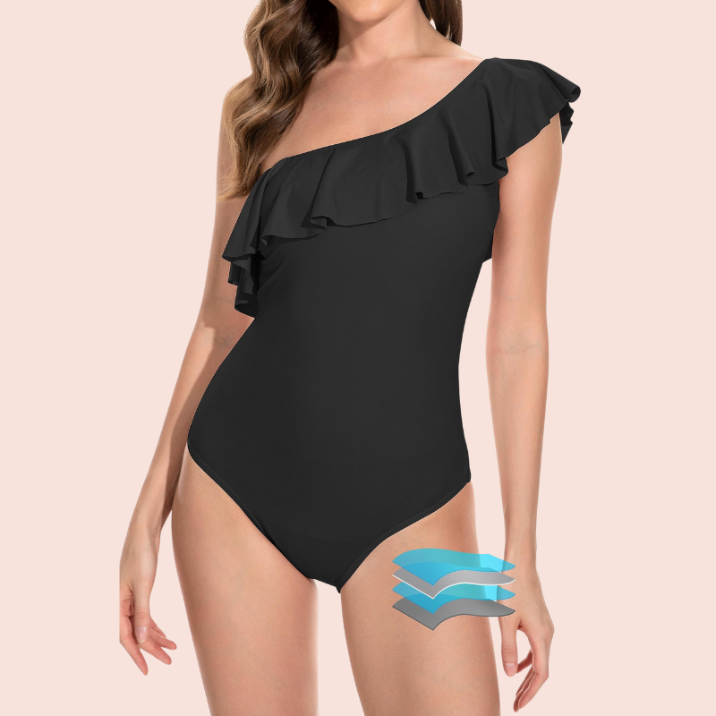 [FDA] One Piece One Shoulder Leakproof Period Swimwear