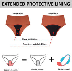 [FDA]Sea Siren High-Waisted Daytime Period Underwear without PFAS