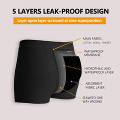 [FDA] Durable Leak-Proof Boyshorts for Heavy Flow and Postpartum Care without PFAS